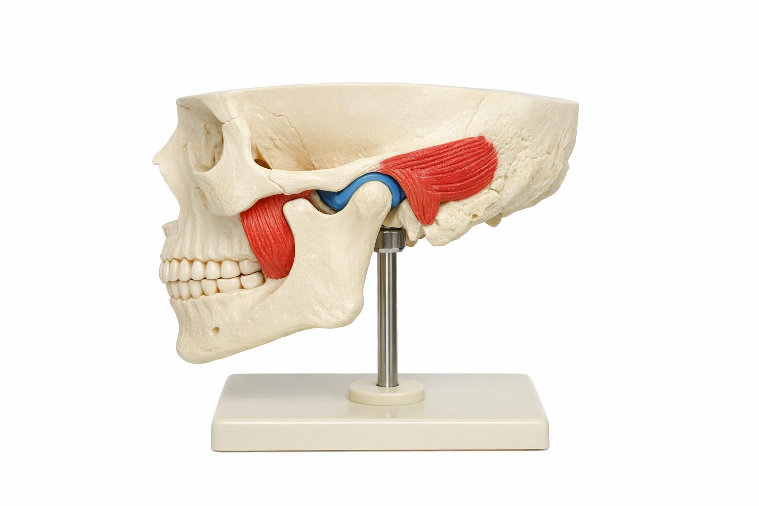 Model anatomiczny stawu skroniowo-żuchwowego - widok boczny